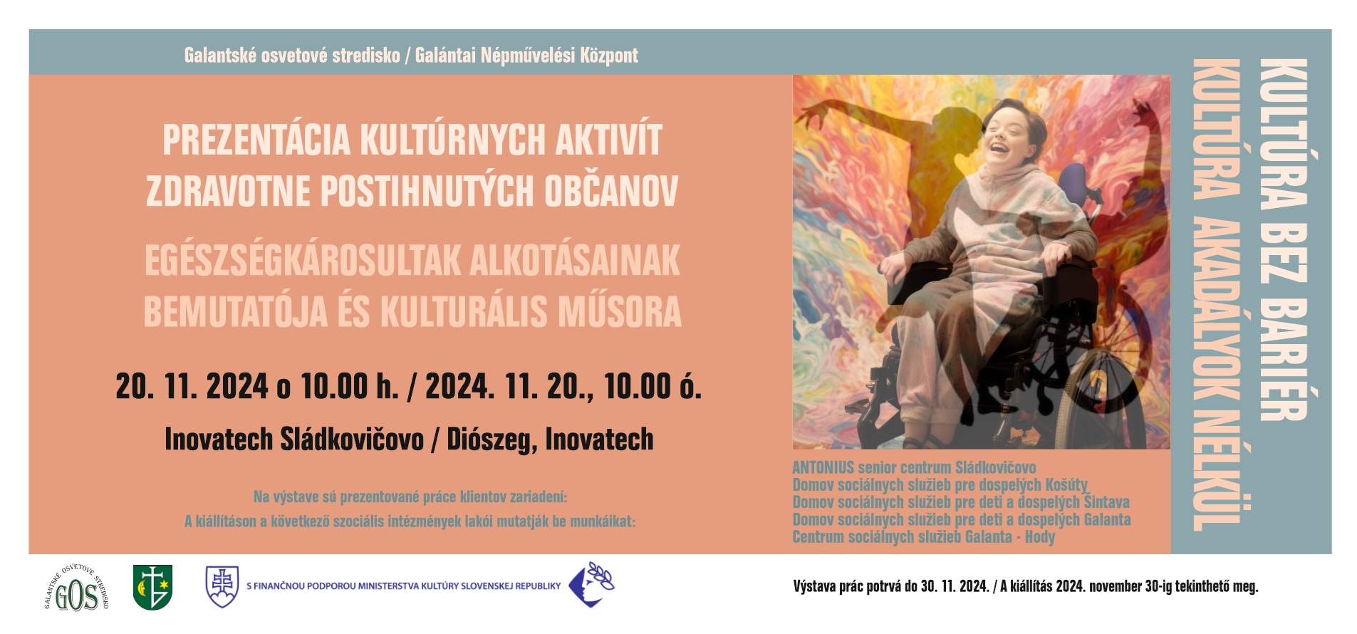 Kultúra bez bariér 2024 - pozvánka