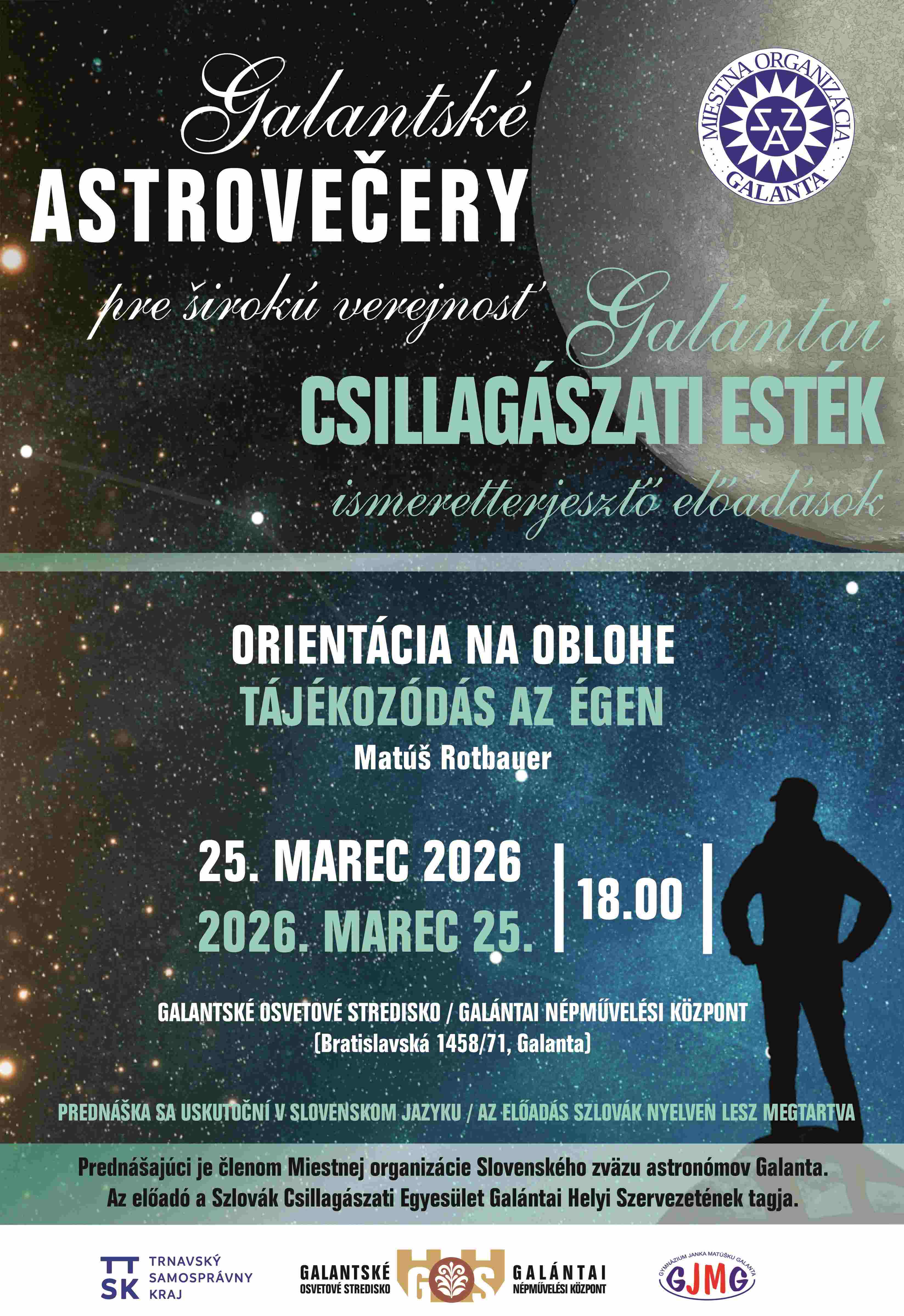 Galantské astrovečery - vzdelávacie podujatie