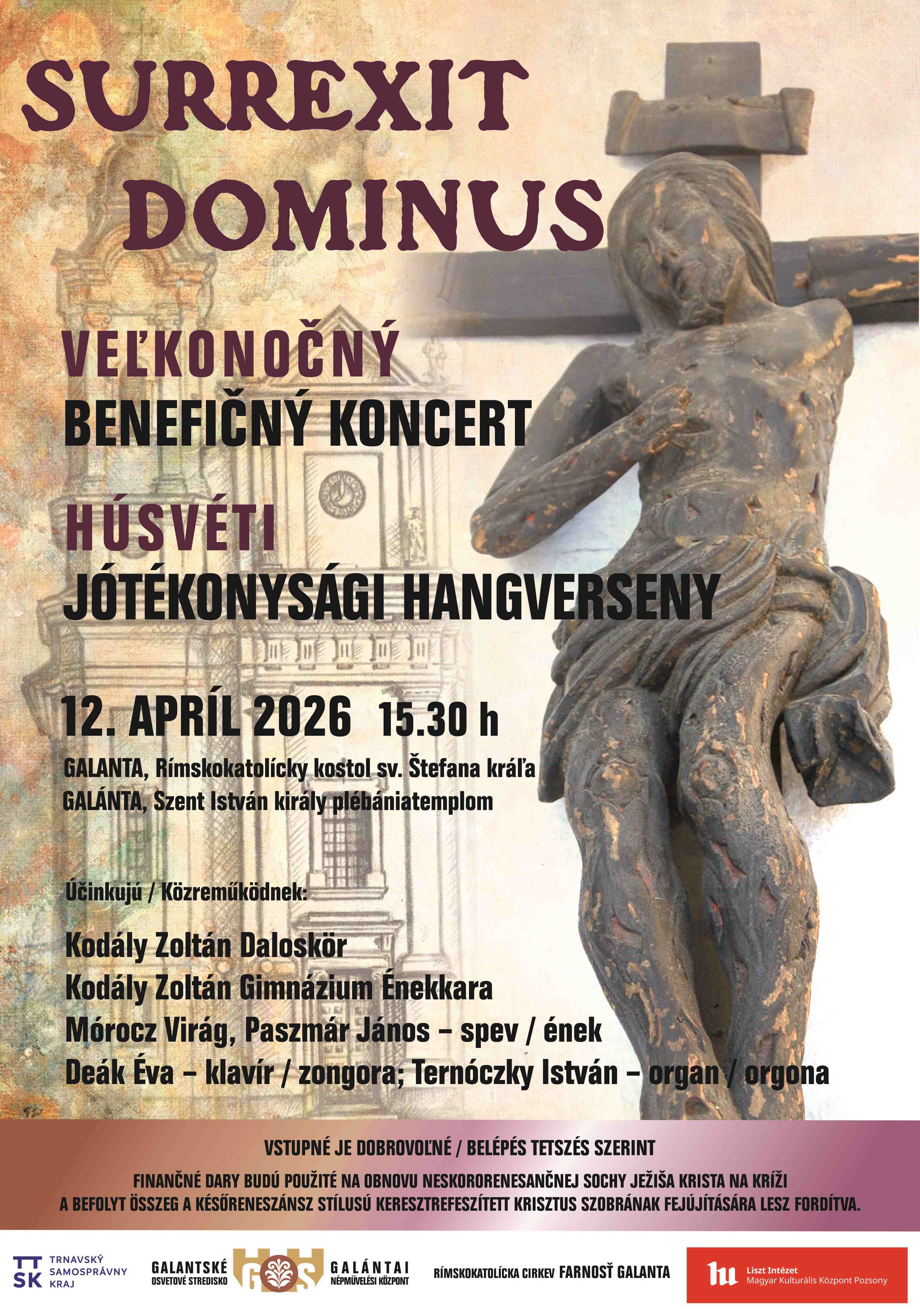 SURREXIT DOMINUS - VEĽKONOČNÝ BENEFIČNÝ KONCERT