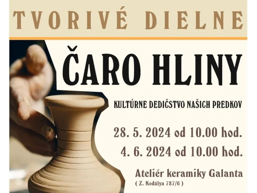 Čaro hliny 2024 - tvorivé dielne